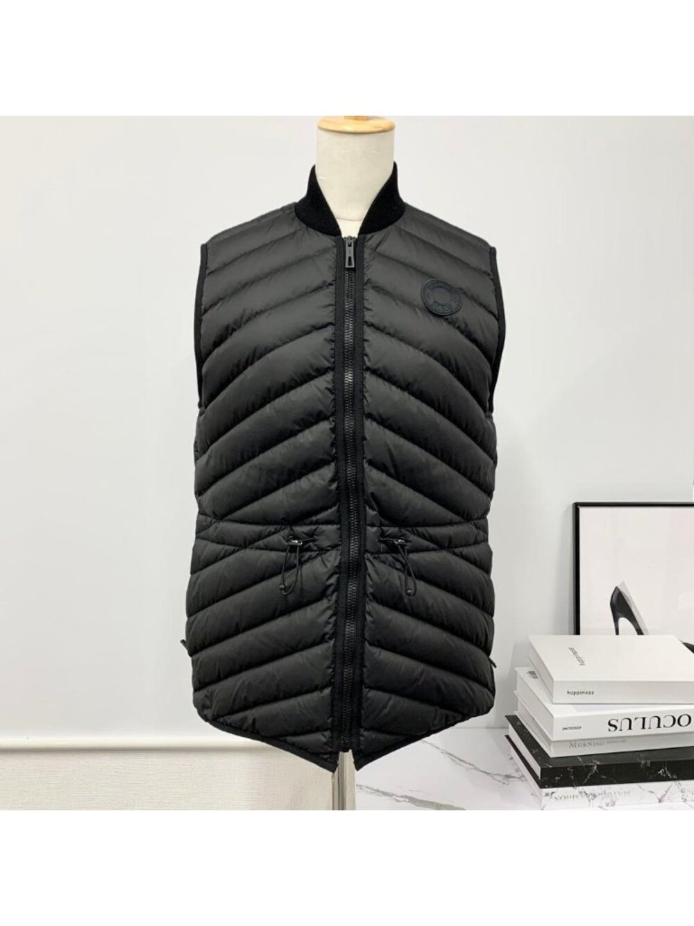 Hermes Down Vest Logo Black